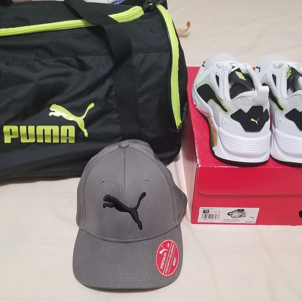 Puma Gray Cap with Black Logo